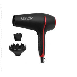 Revlon - Sèche-cheveux REVLON RVDR5317E 2000W avec Diffuseur Volume et Peigne Lisseur, Grille Céramique Tourmaline et Huile de Coco - Noir