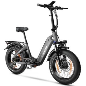 TTGO - Vélo électrique pliable TTGO F6 20'' Fat Tire City Ebike 250W 45N.M Moteur, batterie 25Ah