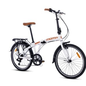 Momabikes - Vélo de Ville Pliant LIGHT 24", Aluminium, SHIMANO 7v, Selle Comfort