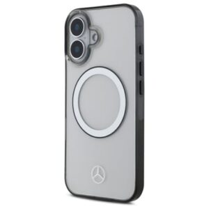 Mercedes Benz - Étui Mercedes pour iPhone 16 6.1" transparent étui rigide Printed logo MagSafe