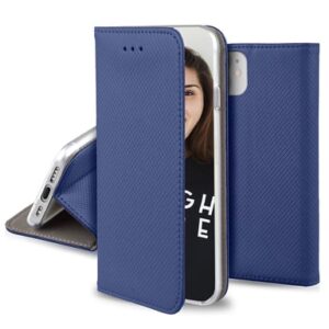 Jaym - JAYM - Etui Folio bleu pour Samsung S23 FE -Fermeture Magnetique - Fonction cinéma Stand - Rangement cartes inclus